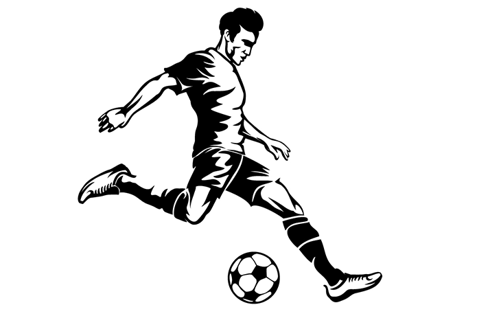 695x460 Drawing Sports Football Player Transparent Png Clipart Free - Football Drawing Pictures