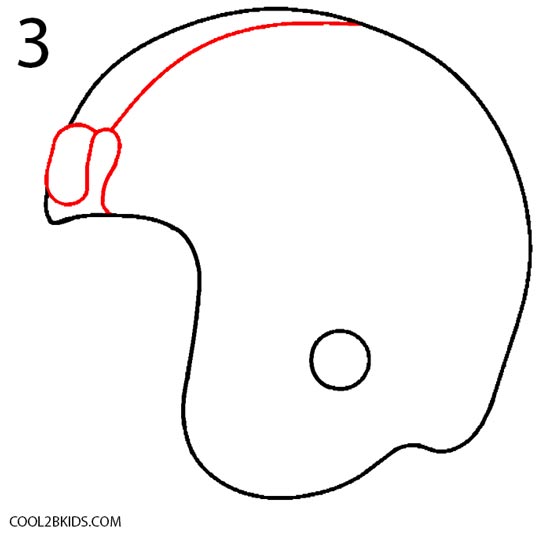 550x534 How To Draw A Football Helmet - Football Drawing Step By Step