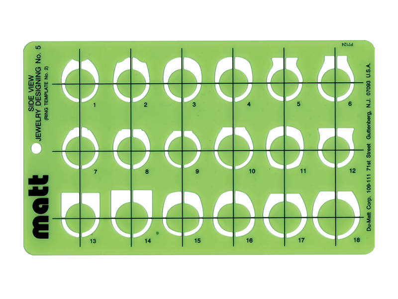 800x600 Matt Single Technical Drawing Template Rings, Side Views - Football Drawing Template