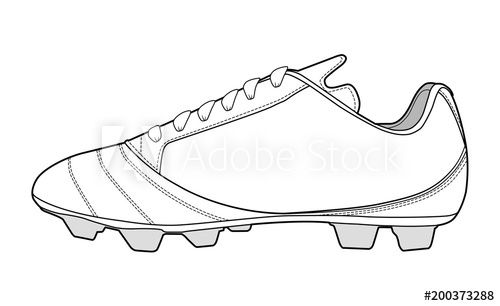 500x306 Football Shoes Fashion Vector Illustration Flat Sketches Template - Football Drawing Template