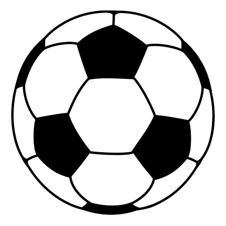 450x450 Soccer Ball Drawing Template - Football Drawing Template
