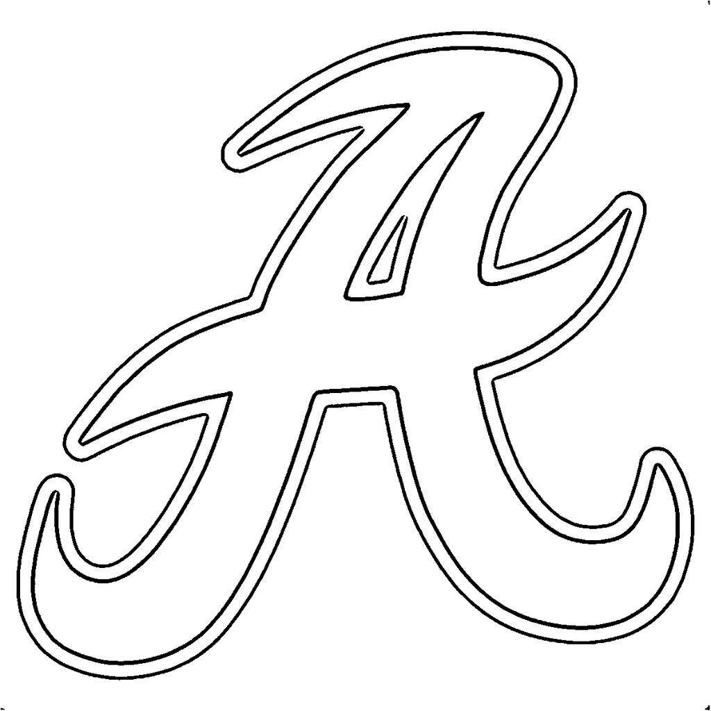 1024x1024 alabama football player coloring pages a template drawings - Football Drawing Template