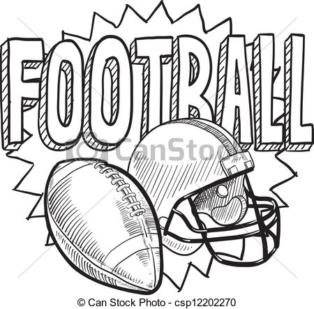 450x443 american football sketch doodle style american football - Football Drawings Images