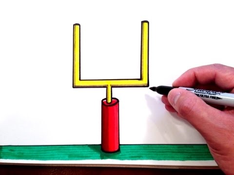 480x360 How To Draw A Football Field Goal - Football Field Drawing