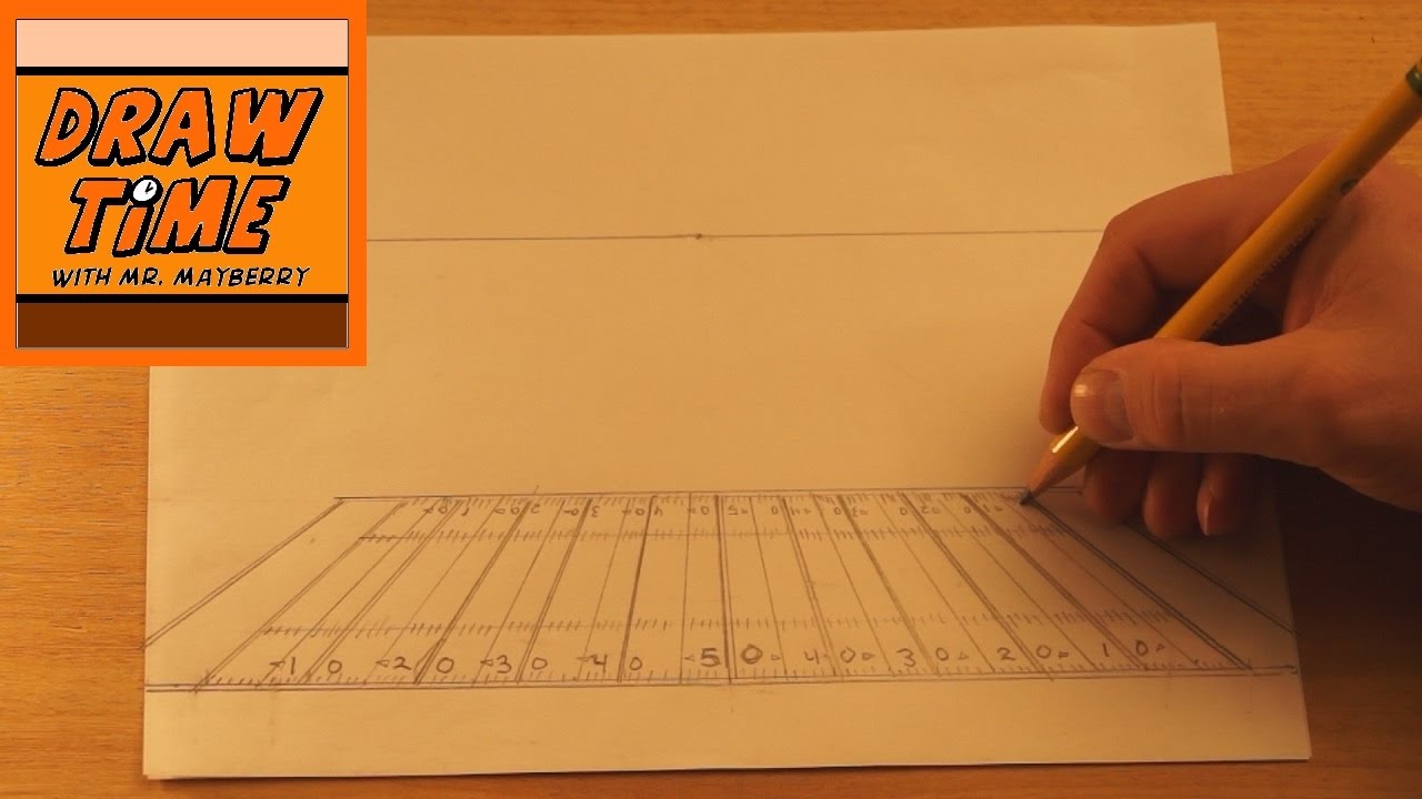 1280x720 How To Use One Point Perspective To Draw A Football Field - Football Field Drawing