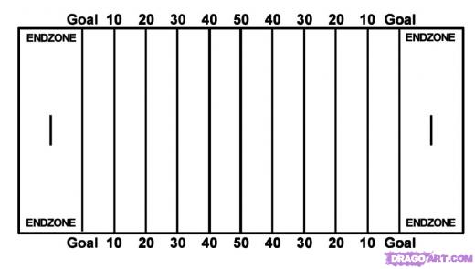 520x295 Learn How To Draw A Football Field, Sports, Pop Culture, Free Step - Football Field Drawing
