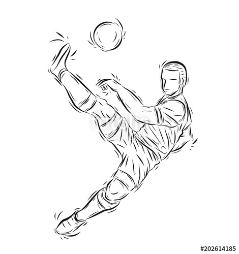 470x500 Football Player Vector - Football Game Drawing