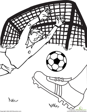 301x386 Soccer Game Coloring - Football Game Drawing