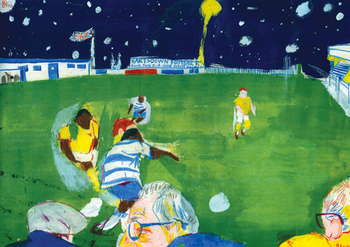 Football Game Drawing At Paintingvalley Com Explore Collection