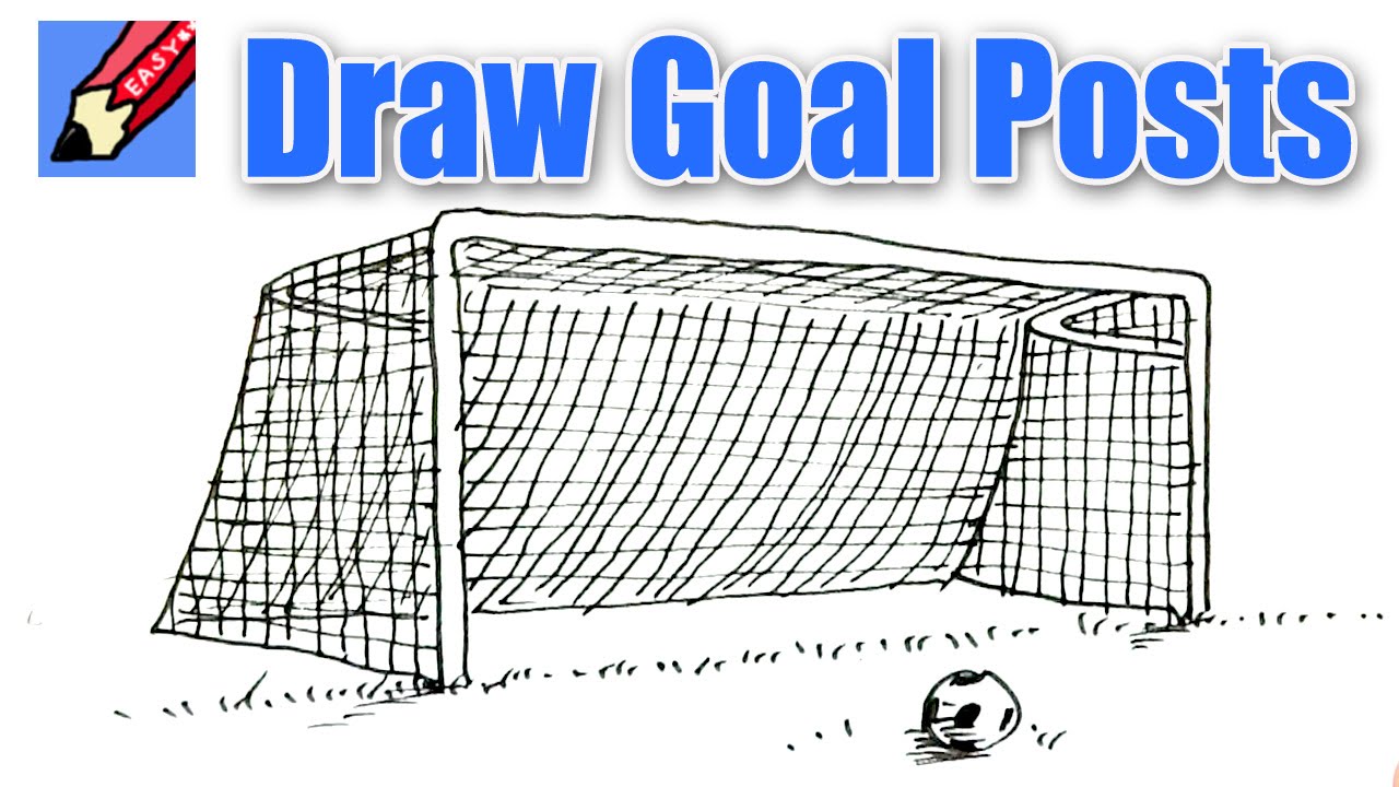 1280x720 draw a goal real easy - Football Goal Drawing