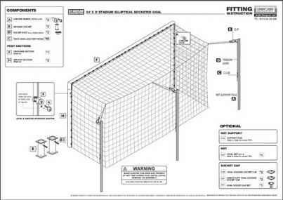 403x285 Full Size Adult Stadium Football Goalposts - Football Goal Post Drawing
