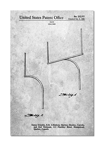 433x606 football goal post patent poster posters prints - Football Goal Post Drawing