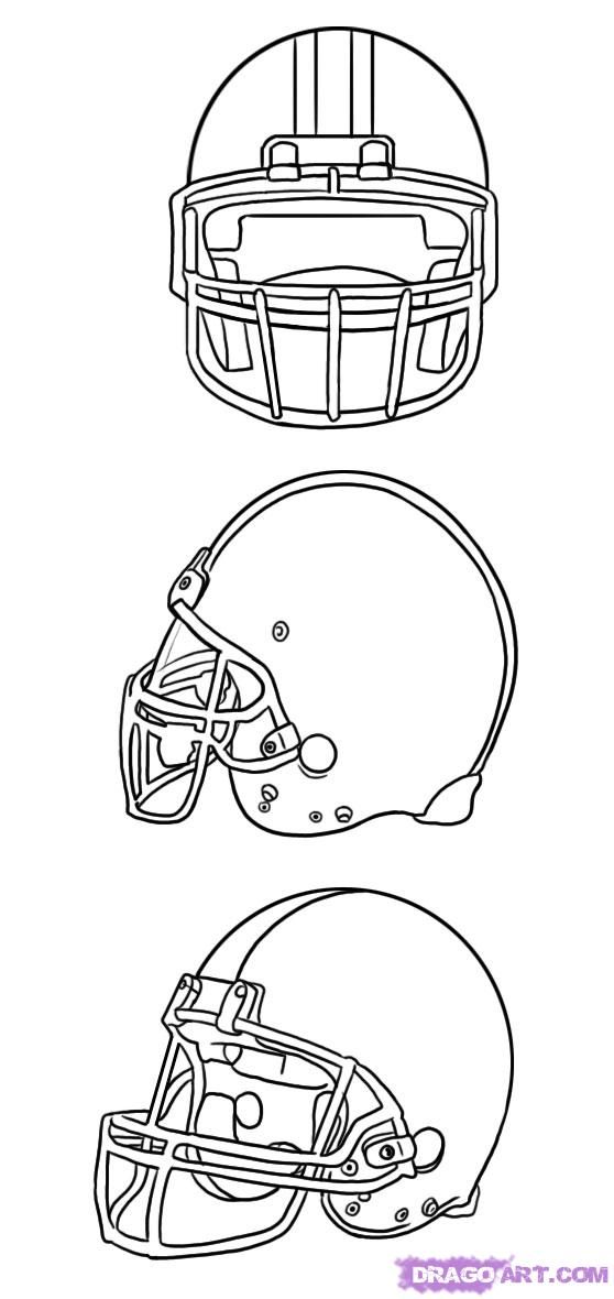 558x1180 football helmet template front - Football Helmet Drawing