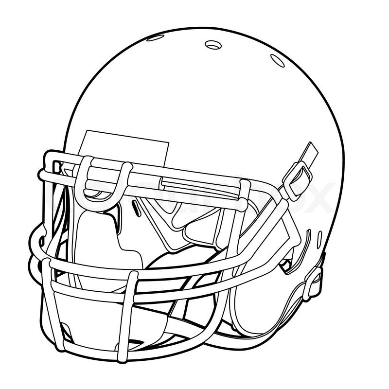 800x800 american football helmet stock vector colourbox - Football Helmet Drawing