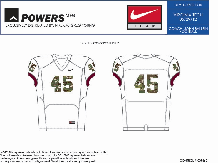 742x557 a look at virginia tech's camo wounded warrior jerseys - Football Jersey Drawing