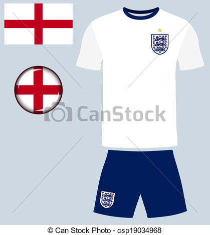 419x470 England Football Jersey Abstract Vector Image Of The English - Football Kit Drawing