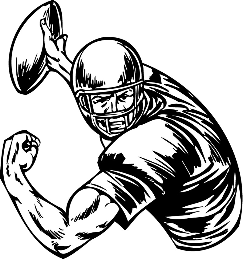 800x852 Drawing Football Players Free Download Clip Art - Football Line Drawing