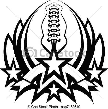 450x456 football vector graphic template wi graphic template of american - Football Line Drawing