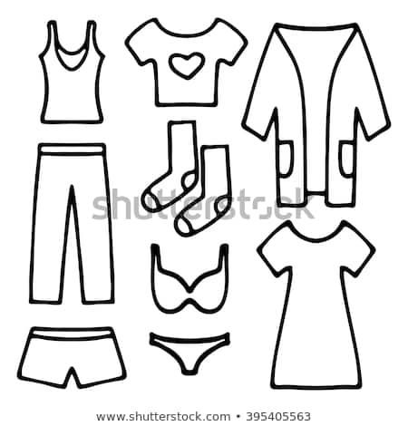 450x470 Simple Drawings Of Clothes Home Clothes Underwear Set Simple Line - Football Line Drawing