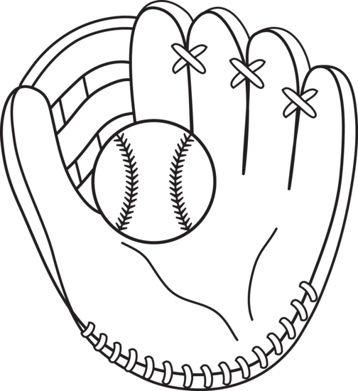 504x550 Baseball Line Art - Football Line Drawing
