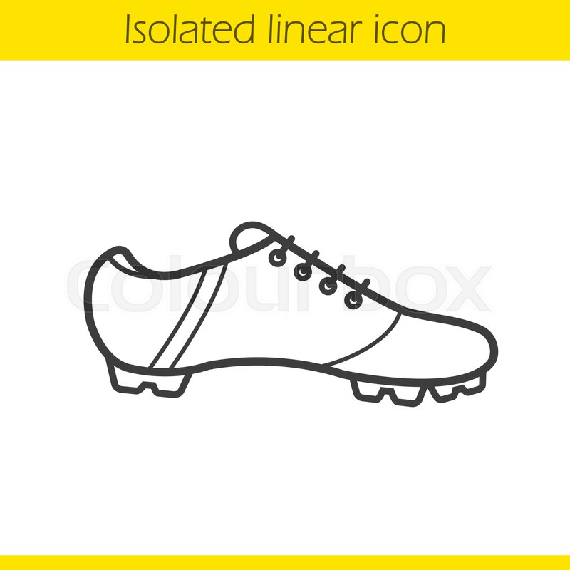 800x800 Football Boot Linear Icon Thin Line Stock Vector Colourbox - Football Outline Drawing