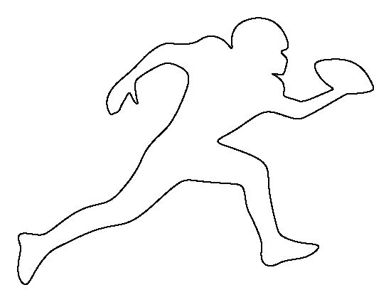 550x425 Printable Patterns - Football Outline Drawing