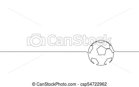 450x282 single continuous line art football ball silhouette championship - Football Outline Drawing