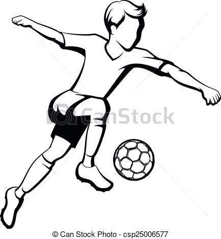434x470 outline of a football - Football Outline Drawing