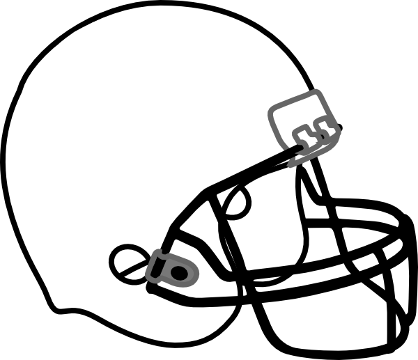 600x517 Drawing Sports Football Helmet Transparent Png Clipart Free - Football Outline Drawing
