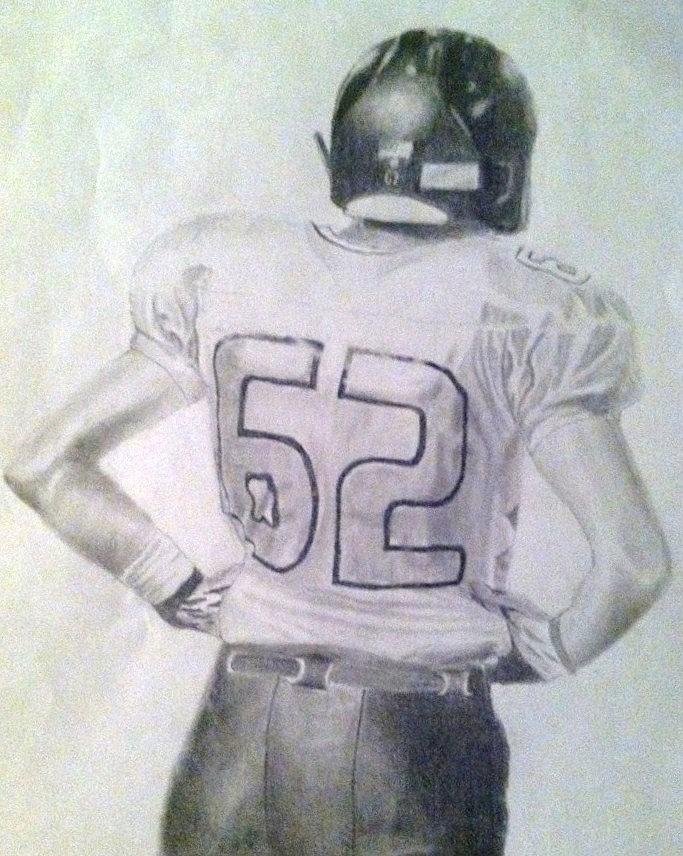 683x856 Football Player Drawing - Football Player Drawing