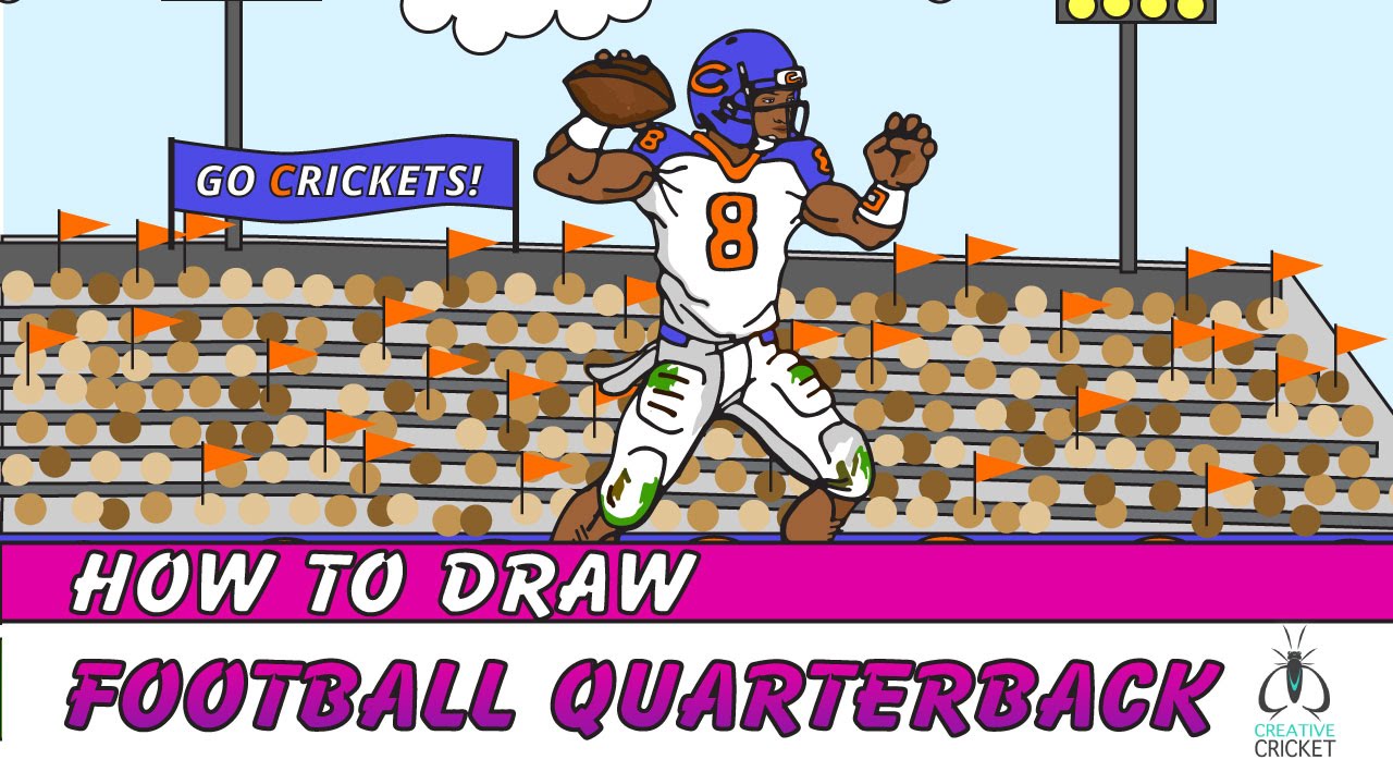 1280x720 How To Draw A Football Player Quarterback - Football Player Drawing