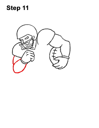386x500 How To Draw A Football Player Video Step - Football Player Drawing