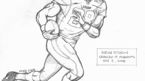 585x329 peaceful inspiration ideas how to draw a football player running - Football Player Drawing