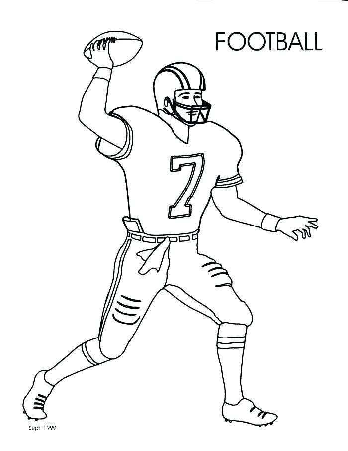 700x906 Soccer Player Coloring Pages Elegant Outline Drawing Football - Football Player Drawing