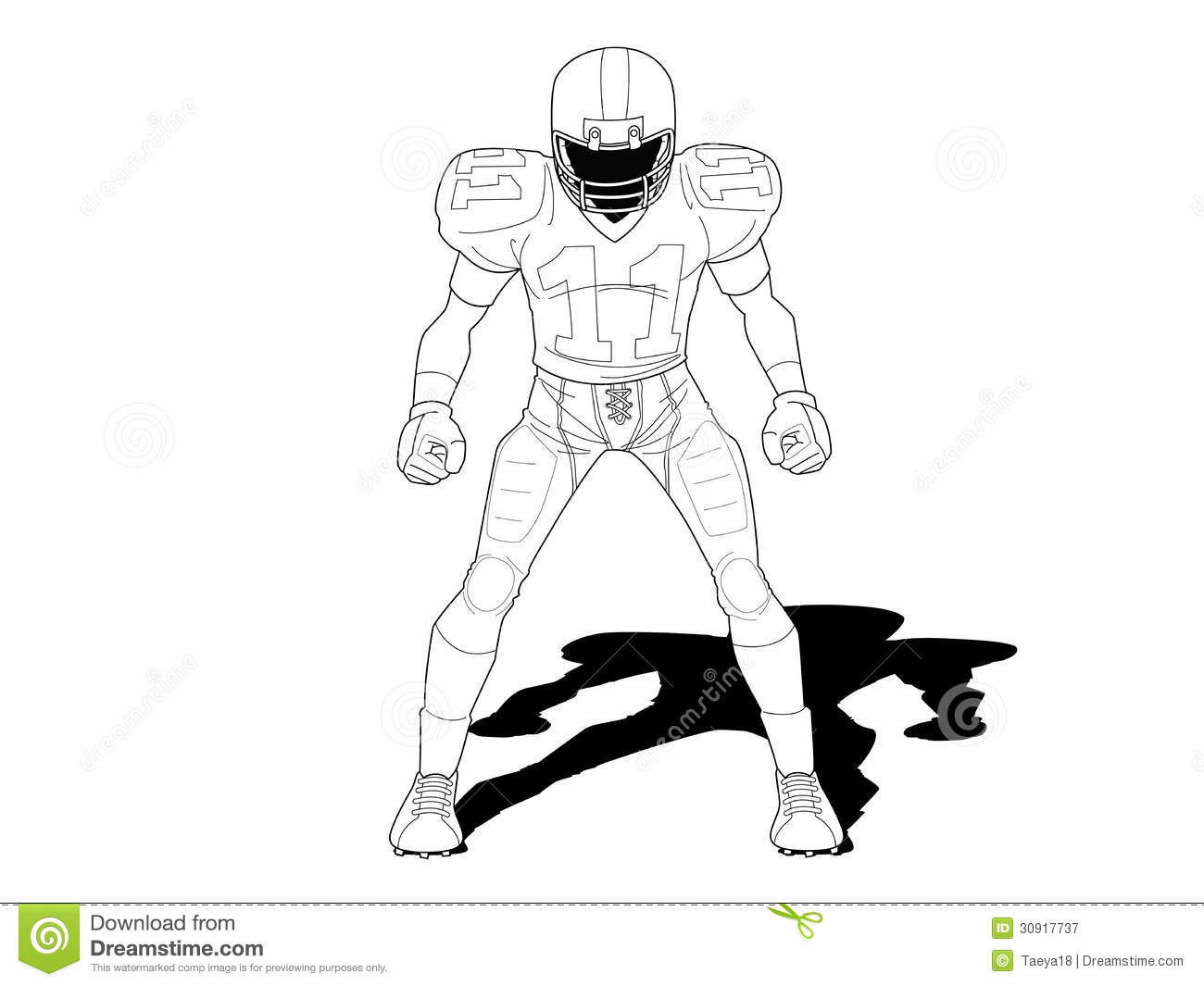 Football Player Drawing Images At Paintingvalley Com Explore