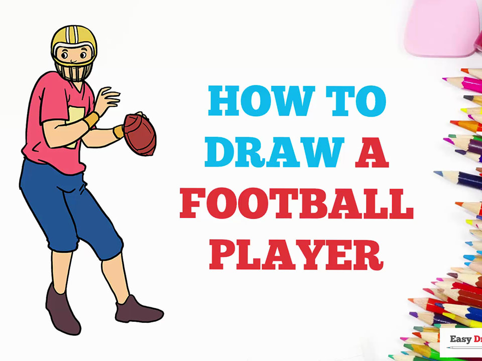 960x720 How To Draw A Football Player - Football Player Drawing Steps