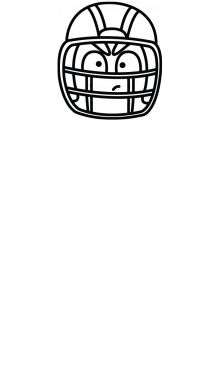 215x382 How To Draw An American Football Player, A Sportsman, Easy Step - Football Player Drawing Steps