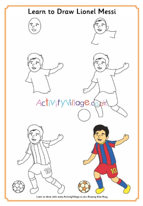 460x660 Learn To Draw Lionel Messi - Football Player Drawing Steps