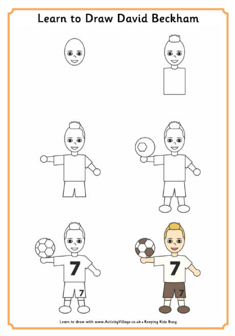 460x658 Learn To Draw A Football Player - Football Player Drawing Steps