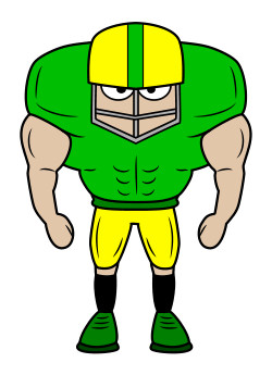 250x345 Drawing A Cartoon Football Player - Football Player Drawing Steps