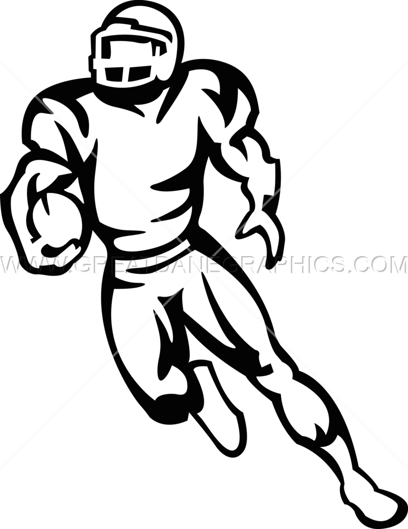 825x1070 Football Running Back Download - Football Player Line Drawing