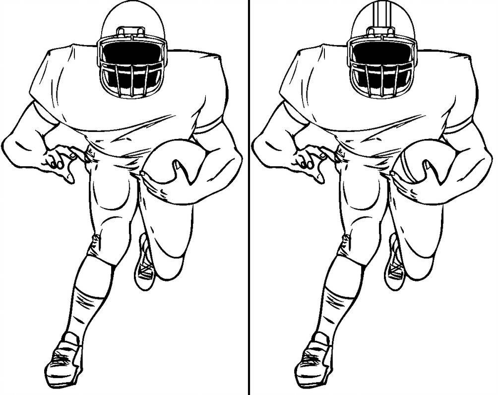 1004x796 Nfl Football Player Line Art - Football Player Line Drawing