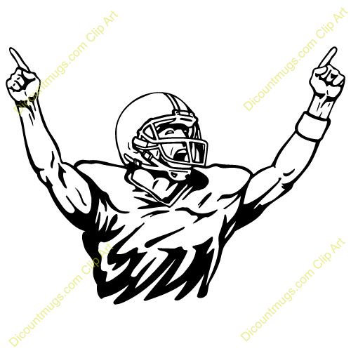 500x500 Players Line Art Football Transparent Png Clipart Free Download - Football Player Line Drawing