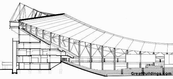600x274 Great Buildings Drawing - Football Stadium Drawing
