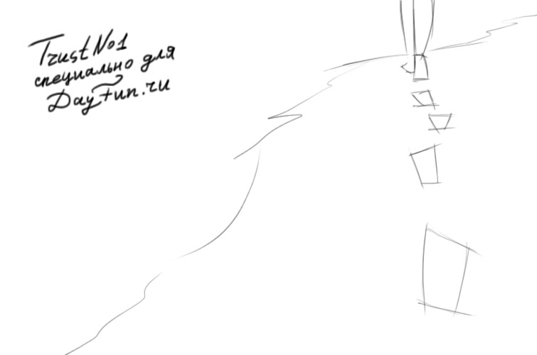 755x500 how to draw a footprint step - Footprint Drawing