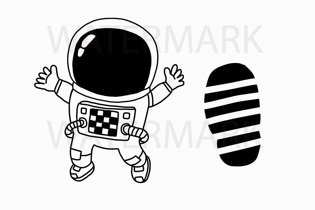 1201x800 astronaut guy and footprint - Footprint Drawing