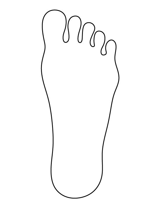 550x712 footprint clipart line - Footprint Line Drawing