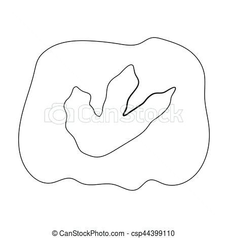 450x470 footprint outline clipart great free clipart, silhouette - Footprint Line Drawing