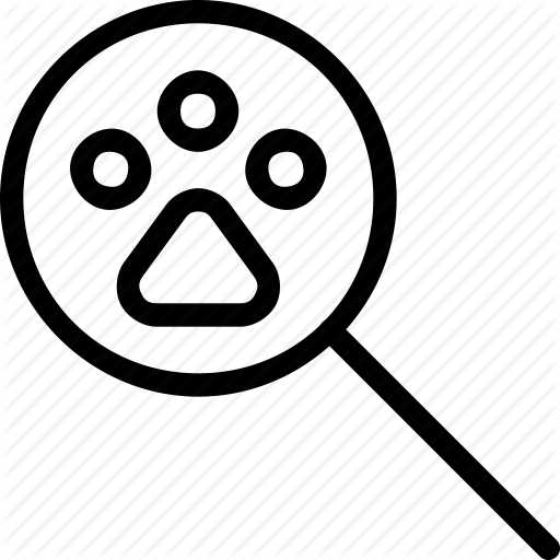 512x512 animals, foot, footprint, paw, pets, search, track icon - Footprint Line Drawing