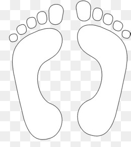 260x291 Big Footprints Png Images Vectors And Free Download - Footprint Line Drawing